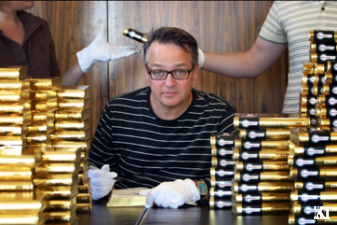 Charlie Higson with what appears to be carpal tunnel....